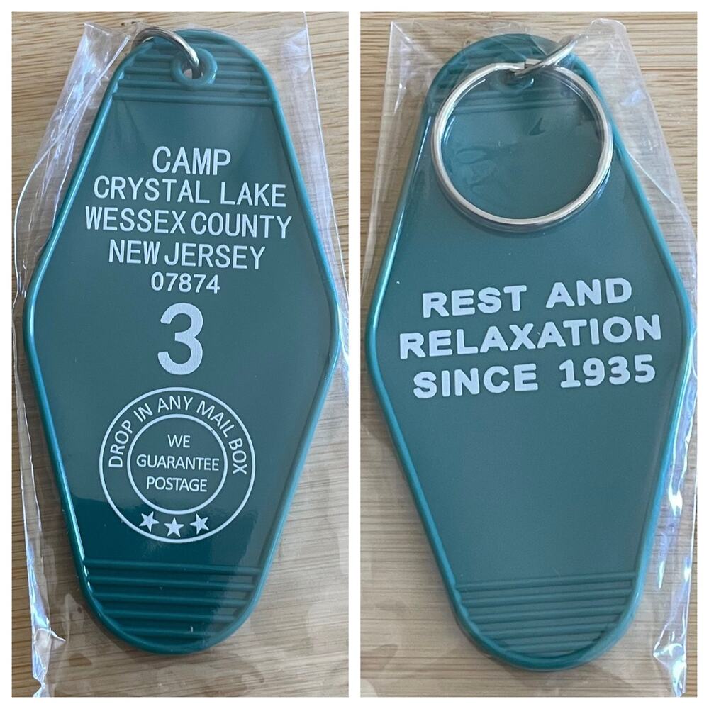 Friday The 13th ~ Camp Crystal Lake Keychain ~ Forest Green